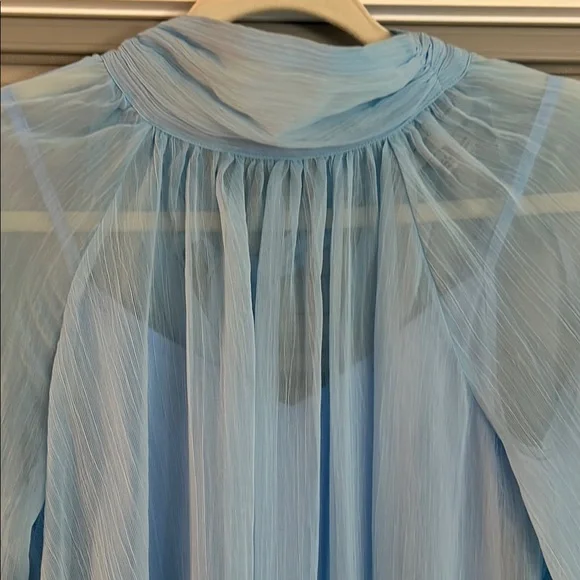 Never Fully Dressed Sky Blue Ruffle Blouse - Picture 2 of 6